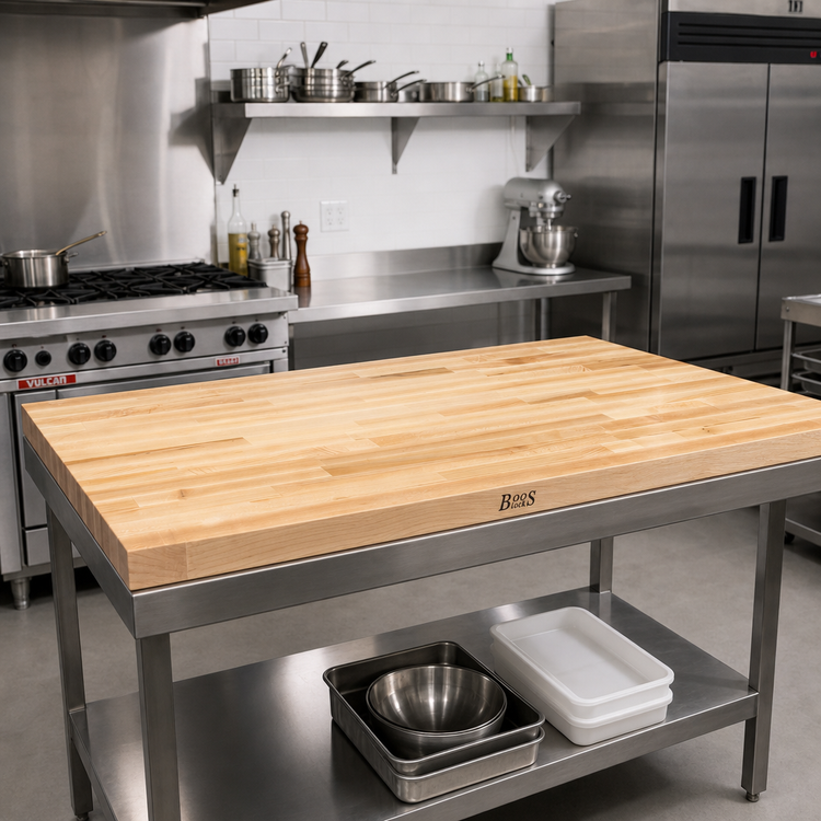 Product image #2 for Boos Block KCT-BL3632-V 36 Inches x 32 Inches Northern Hard Rock Maple Countertop — 1-1/2 Inches Thick, Varnique Finish