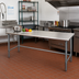 Thumbnail image #2 for Eagle Group BlendPort® Budget Series 72 Inch x 24 Inch 430 Stainless Steel Work Table with Open Galvanized Base