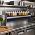 Thumbnail image #2 for Advance Tabco Prestige PRSSR-48 Single-Tier 48 Inch Stainless Steel Speed Rail — 12 Bottle Capacity