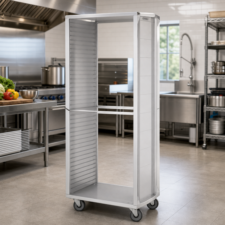 Product image #2 for Dinex DXP822 Closed-Side Aluminum End-Load Pan Rack, 22 Sheet Pan Capacity