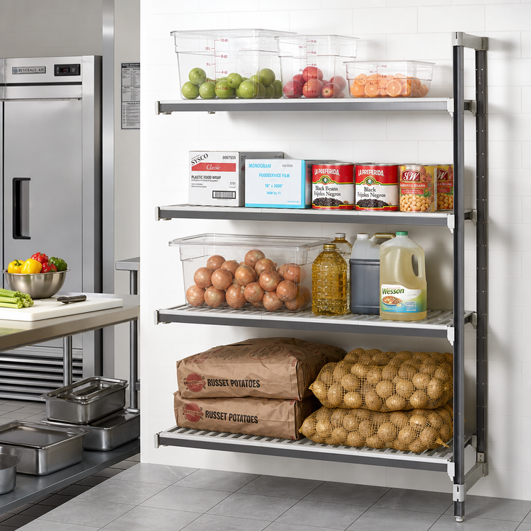 Product image #2 for Camshelving Elements XTRA 4-Shelf Stationary Add-On Unit, 21 x 24 x 84 Inches, Vented, Speckled Gray