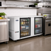 Thumbnail image #2 for Atosa 68-Inch Shallow Depth Two-Section Back Bar Cooler with Locking Glass Doors