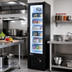 Thumbnail image #3 for Omcan USA One-Section Reach-In Glass Door Display Freezer, 3.7 Cu. Ft., Black, Bottom-Mount, 110V