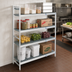 Thumbnail image #2 for Fermostock Four-Tier Polymer Corner Expansion Shelving Kit, 68W x 22D x 71H Inches