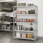 Thumbnail image #2 for Eagle Group EAGLEbrite A5-74-2142Z 5-Tier Add-On Wire Shelving Unit, 42W x 21D x 74H, Zinc Finish