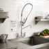 Thumbnail image #2 for T&S EasyInstall Wall-Mount Pre-Rinse Unit with Mixing Faucet and 12-Inch Swing Nozzle