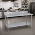 Thumbnail image #2 for Duke Standard 400 Series Stainless Steel Work Table with 5-Inch Riser, 30-Inch x 84-Inch, Galvanized Undershelf