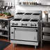 Thumbnail image #2 for Bistro 36-Inch Gas Restaurant Range with 3 Open Burners, 3 Step-Up Burners and Standard Oven