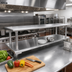 Thumbnail image #2 for Stainless Steel Pass-Thru Shelf with Overshelf, 96 x 24 Inches
