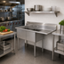 Thumbnail image #2 for 44-1/2 Inch 2-Compartment Stainless Steel Sink with Right Drainboard
