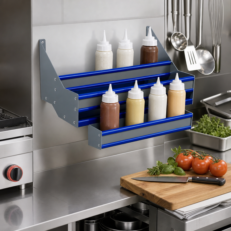 Product image #2 for Prestige Supreme Double Tier Stainless Steel Speed Rail, 12-Inch, 6-Bottle Capacity