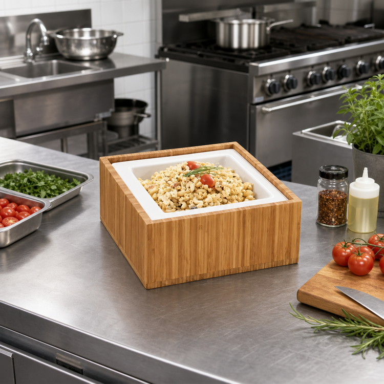 Product image #2 for Madera Rustic Pine Square Cold Concept Base, 12 x 12 x 4-1/2 Inches