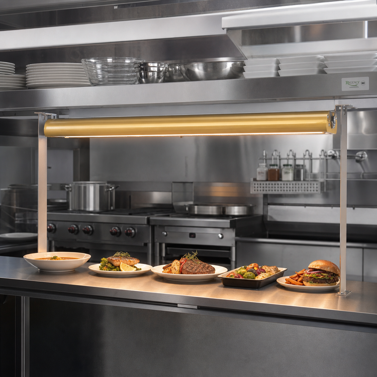 Product image #2 for Vollrath 72-Inch Low Profile Strip Heat Lamp, Aluminum Housing, Brass Powder Coat