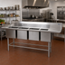 Thumbnail image #2 for Eagle Spec-Master FN Series Four-Compartment Stainless Steel Sink with 24-Inch Right Drainboard
