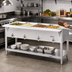 Thumbnail image #2 for Aerohot E304 4-Well Electric Hot Food Station with Open Shelf Base and Carving Board