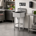 Thumbnail image #2 for Advance Tabco Freestanding Knee-Operated Service Sink with 20 x 19-1/2 x 8 in Bowl, 14-Gauge Stainless Steel, and 8-1/2 in Backsplash