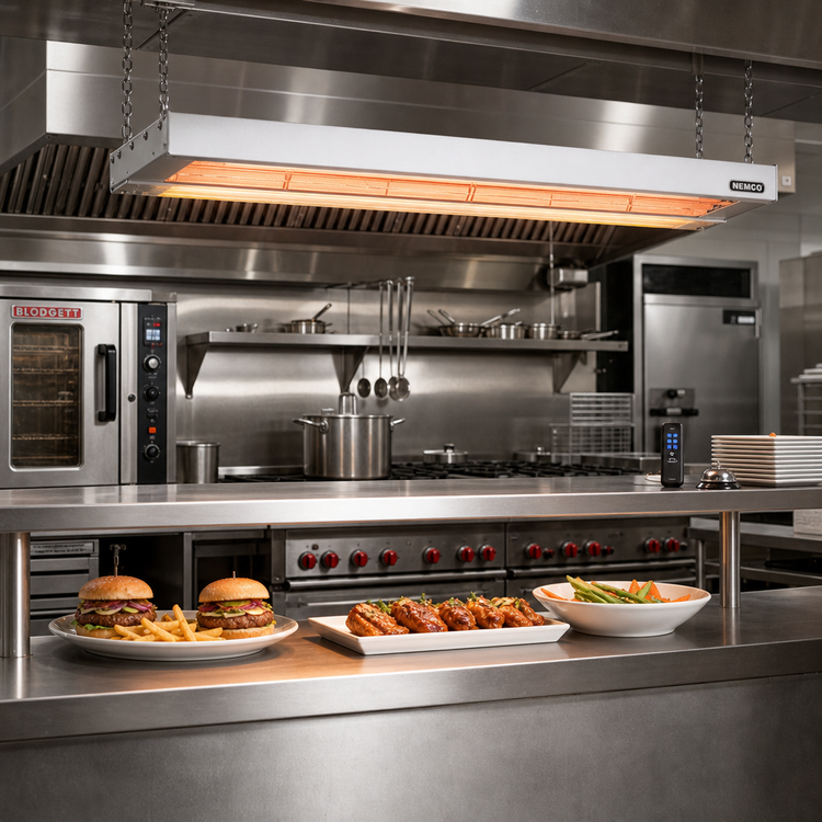 Product image #2 for Nemco 24 Inch Dual Remote-Controlled Infrared Strip Heater / Bar Heater, 240V