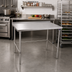 Thumbnail image #2 for John Boos Stallion 48-Inch x 30-Inch Stainless Steel Work Table with Safety Edge and Rear Up-Turn