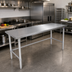 Thumbnail image #2 for John Boos Stallion 120-Inch x 24-Inch Stainless Steel Flat Top Work Table with Safety Edge