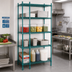 Thumbnail image #2 for Advance Tabco Special Value Series 60-Inch x 18-Inch x 74-Inch 4-Shelf Green Epoxy Wire Shelving Unit