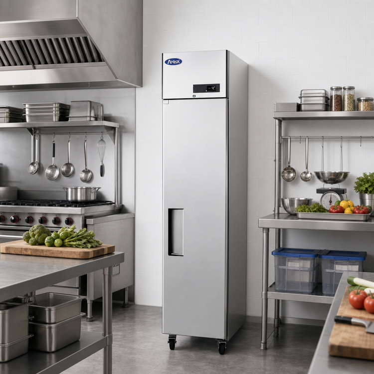 Product image #3 for Atosa 13 Cu. Ft. Top Mount Self-Contained Reach-In Freezer with Left Hinged Solid Door