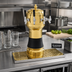Thumbnail image #2 for Glastender Zeus 5-Faucet Polished Brass Draft Dispensing Tower with Surface-Mount Drain Pan