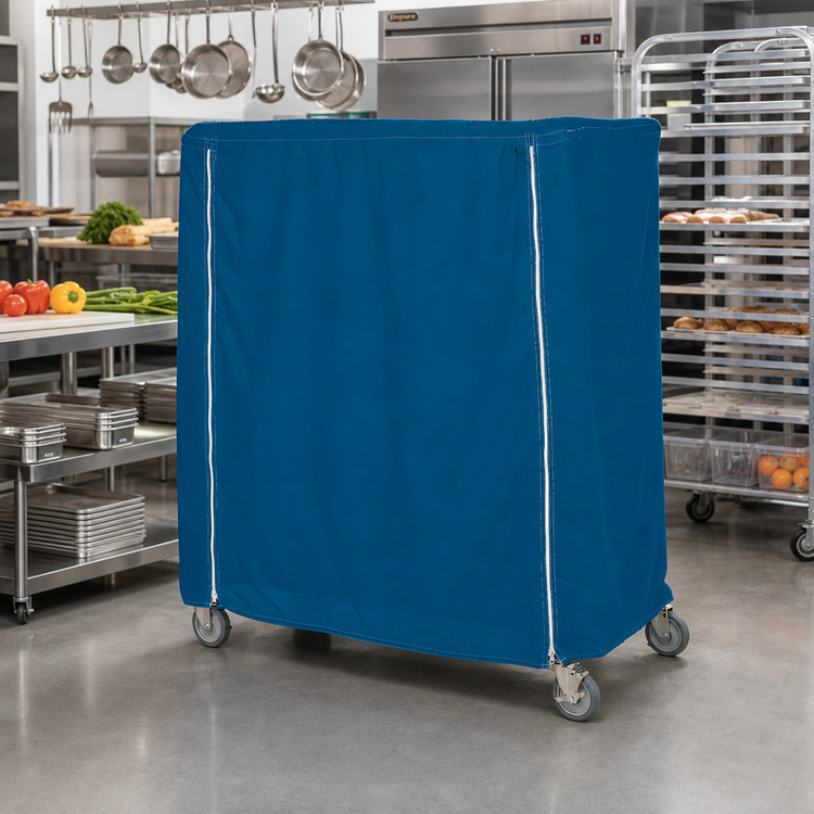 Product image #2 for Metro Queen Mary & Banquet Cart Cover, 60 x 18 x 62 Inches, Uncoated Nylon, Mariner Blue