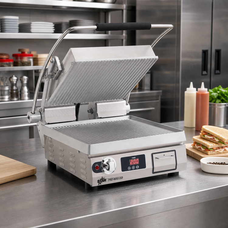 Product image #2 for Star Pro-Max 2.0 14-Inch Series Commercial Panini Press with Grooved Aluminum Plates and Timer