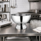 Thumbnail image #2 for Winco SPB-35 14-Quart Stainless Steel Tapered Punch Bowl with Mirror Finish, Ring Handles and Footed Base Case of 6