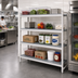 Thumbnail image #2 for Fermostock 4-Tier Starter Polymer Shelving Unit with Removable Inserts, 59