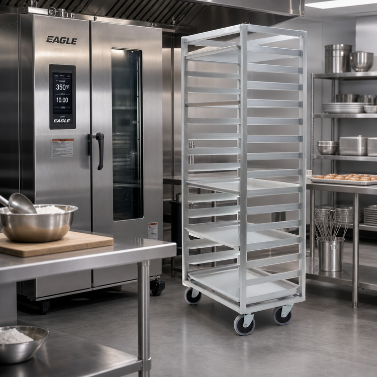 Product image #2 for Eagle Panco Mobile Front-Load Oven Rack for (20) 18 x 26-Inch Sheet Pans