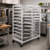 Thumbnail image #2 for Universal Full-Height Open-Side Mobile Oval Tray Rack, Double-Wide, 20-Tray Capacity, Aluminum