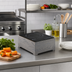 Thumbnail image #2 for Aspen Single-Burner Rectangular Countertop Induction Cooktop with Glass Top, Oak Wood Gray Wash