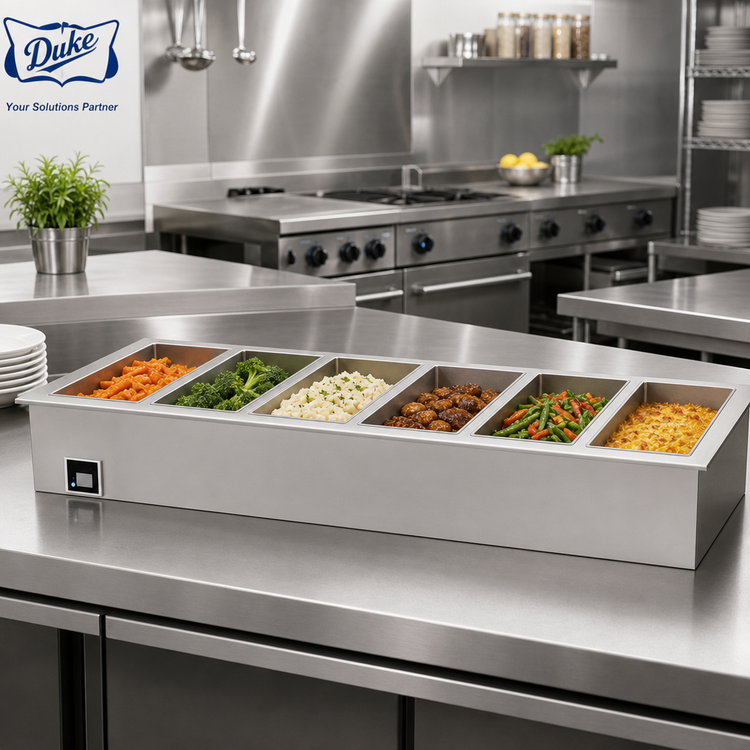 Product image #2 for Duke WWG6 6-Pan Drop-In Electric Waterless Hot Food Well