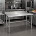 Thumbnail image #2 for Eagle Deluxe Series 48-Inch x 30-Inch Stainless Steel Work Table with 4-1/2-Inch Backsplash