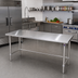 Thumbnail image #2 for Stallion 84-Inch x 30-Inch 16-Gauge 300 Series Stainless Steel Work Table