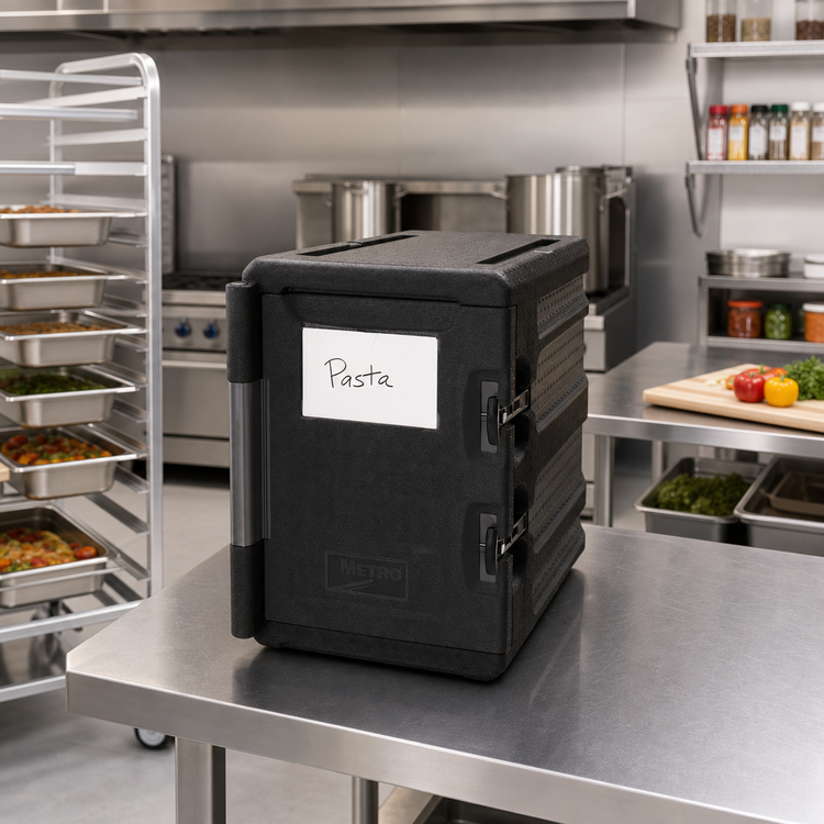 Product image #2 for Metro Mightylite 6-Pan Front-Load Insulated Food Pan Carrier, Black