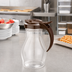 Thumbnail image #2 for Vollrath Dripcut 16 oz Clear Polycarbonate Syrup Dispenser with Brown Plastic Top