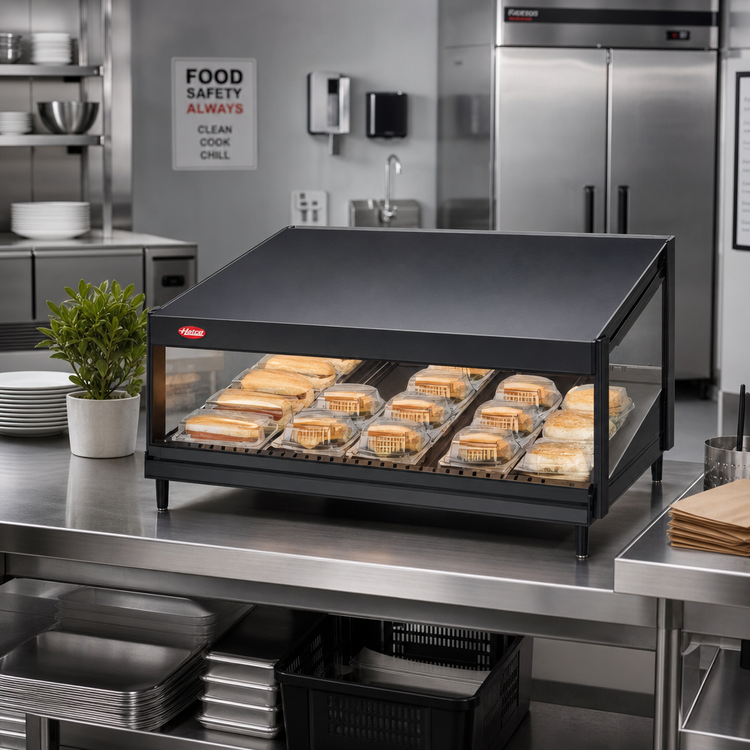 Product image #2 for Hatco Glo-Ray Countertop Pass-Through Merchandising Warmer with Slanted Shelf, 36-Inch, 935W