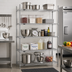 Thumbnail image #2 for Redipak Stationary 5-Tier Wire Shelving Unit with QuadTruss Design, 48W x 18D x 63H, Chrome Finish
