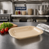 Thumbnail image #3 for Carlisle Narrow Rimmed Rectangular Baker/Server Bowl, 28 oz., Tan Melamine
