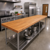 Thumbnail image #2 for John Boos Appalachian Red Oak Island Countertop, Blended Rails and Edge Grain Construction, 144
