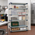 Thumbnail image #2 for MetroMax 4 5-Shelf Stationary Starter All-Polymer Shelving Unit, 60 x 24 x 74 Inches, Blue