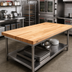 Thumbnail image #2 for Boos Block 72 x 42 Inch Blended Edge Grain Northern Hard Rock Maple Kitchen Countertop, 1-1/2 Inch Thick, Penetrating Oil Finish