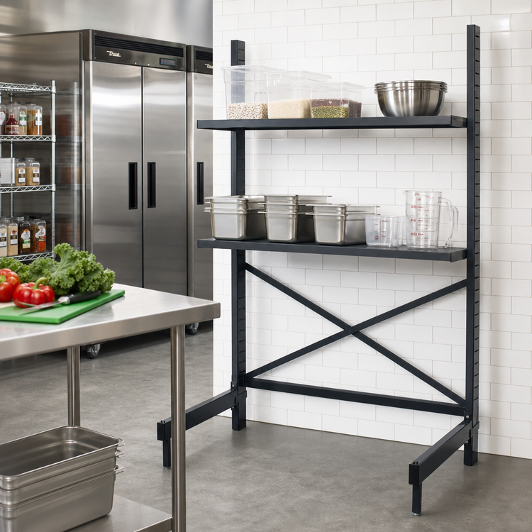 Product image #2 for Metro SmartLever Cantilevered Shelving Starter Base Kit for 48"W x 18"D Shelves