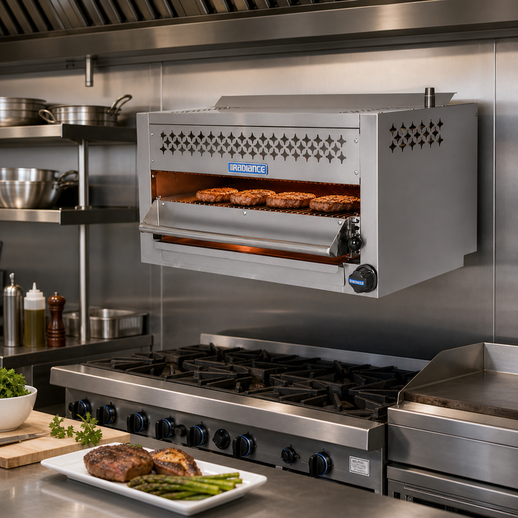 Product image #2 for Turbo Air Radiance 24-Inch Gas Salamander Broiler, Range/Wall Mount, 25,000 BTU