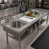 Thumbnail image #2 for Eagle Group 18 x 20 x 14-Inch Commercial Sink Bowl with Faucet and Basket Drain
