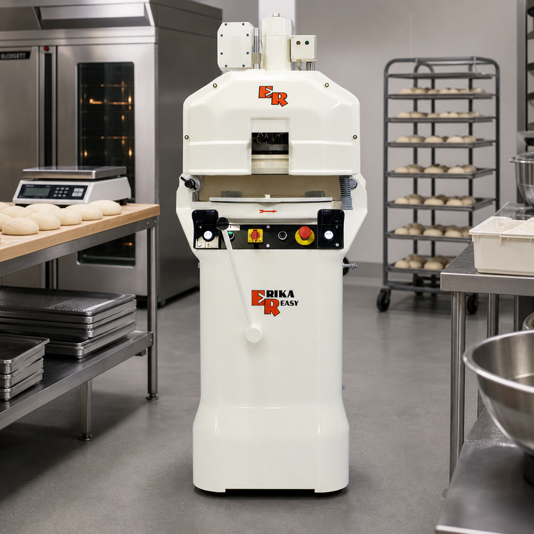 Product image #2 for Erika Record EASY 7/71 RH Semi-Automatic Floor Model Dough Divider/Rounder, 20-Part