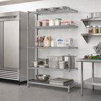 Thumbnail image #2 for Eagle Group Valu-Master A5-86-1860V 5-Tier Add-On Wire Shelving Unit, 60W x 18D x 86H, Pewter Gray Epoxy