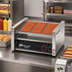 Thumbnail image #2 for Grill-Max 20-Dog Stadium Seating Roller Hot Dog Grill with Chrome-Plated Rollers and Analog Controls